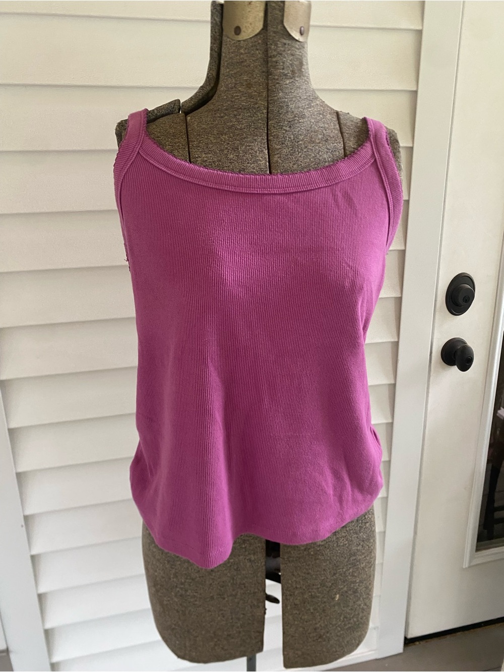 Old Navy Ribbed Tank Top in Bright Magenta